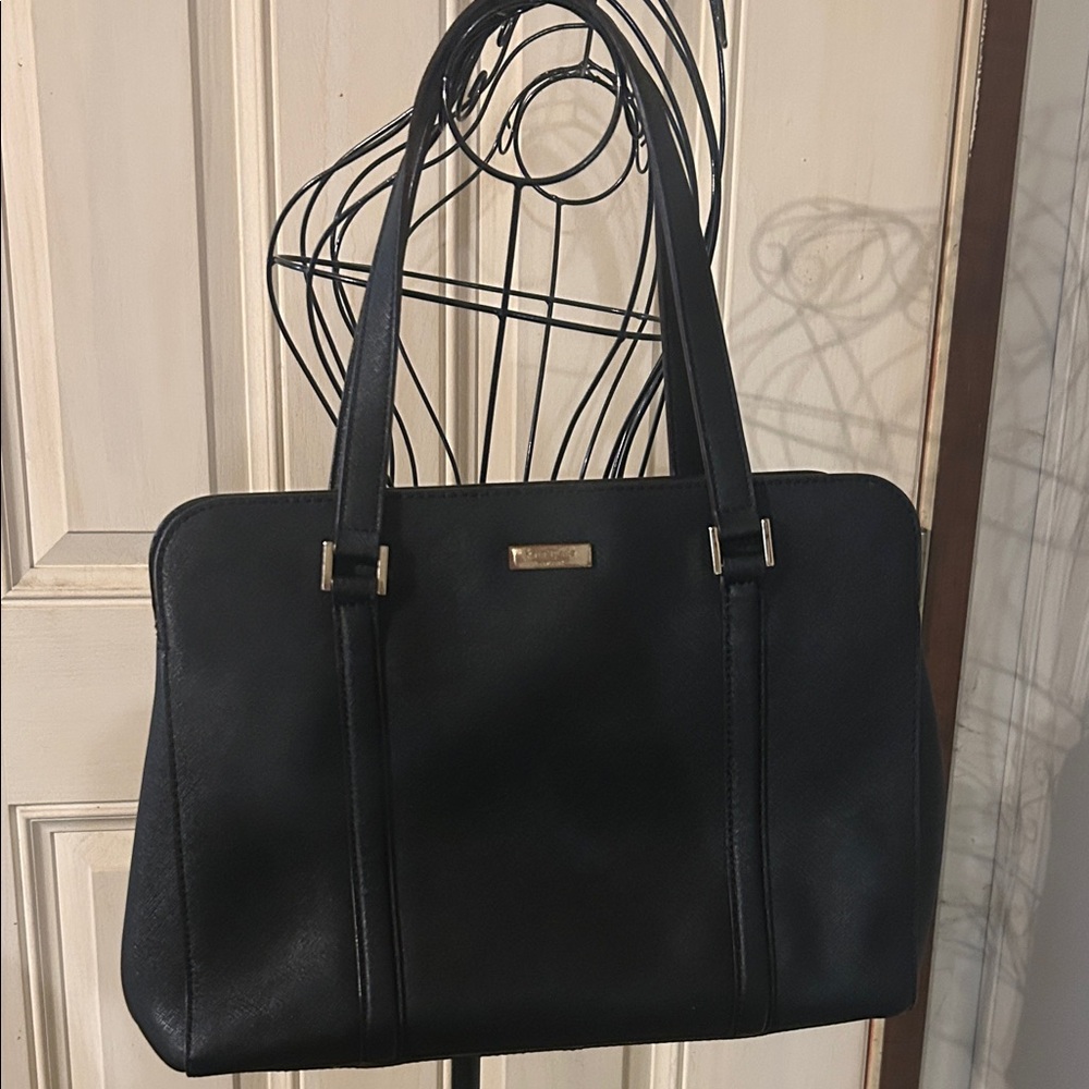 Kate Spade Classic Black Shoulder Bag with leather bifold wallet